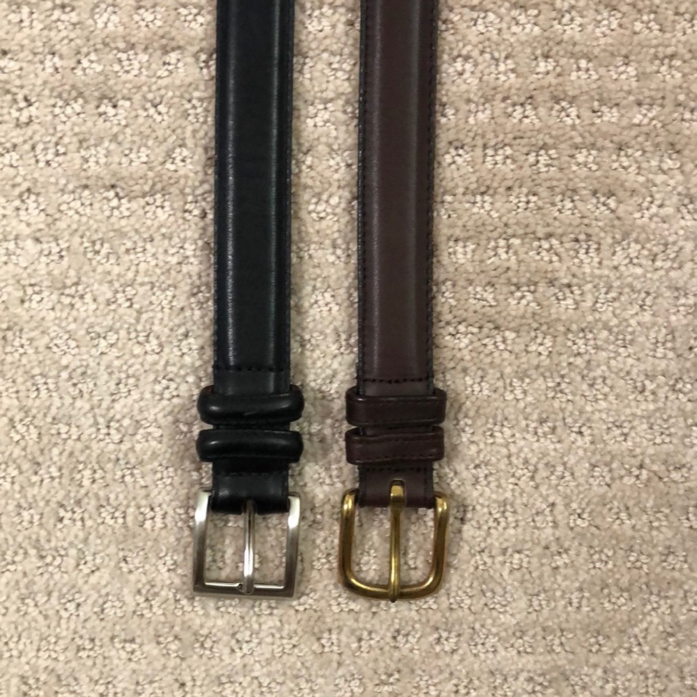 2 Coach leather belts size 36, 1 brown and 1 black